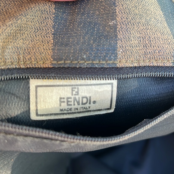 Fendi Pequin Brown and Black Striped Tote Bag Handbag with marks - Picture 14 of 15